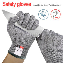 Load image into Gallery viewer, High-strength Grade Level 5 Protection Safety Anti Cut Gloves Kitchen Cut Resistant Gloves for  Fish Meat Cutting Safety Gloves