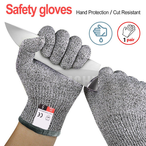 High-strength Grade Level 5 Protection Safety Anti Cut Gloves Kitchen Cut Resistant Gloves for  Fish Meat Cutting Safety Gloves