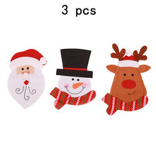 Load image into Gallery viewer, Christmas Cutlery Bag Dinner Tableware Holder Pocket,Xmas Decoration Snowman Santa Elf Reindeer Holiday Ornaments Free shipping