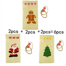 Load image into Gallery viewer, Christmas Cutlery Bag Dinner Tableware Holder Pocket,Xmas Decoration Snowman Santa Elf Reindeer Holiday Ornaments Free shipping