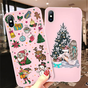 Lovebay Christmas Santa Claus For iPhone 11 Phone Case For iPhone 7 8 6 6s Plus X XR XS Max 11 Pro 5 5s SE Silicone Back Cover