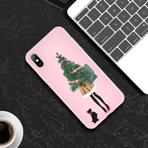 Lovebay Christmas Santa Claus For iPhone 11 Phone Case For iPhone 7 8 6 6s Plus X XR XS Max 11 Pro 5 5s SE Silicone Back Cover