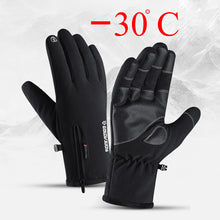 Load image into Gallery viewer, Winter Waterproof Gloves Touch Screen Anti-Slip Zipper Gloves Men Women Riding Skiing Warm Fluff Comfortable Gloves Thickening