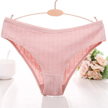 Load image into Gallery viewer, Sexy Women Panties Female Underwear Cotton Briefs Solid 8 Colors Lingerie Underpants for Girls 3D Heart Striped Cotton Pantys