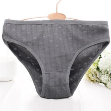 Load image into Gallery viewer, Sexy Women Panties Female Underwear Cotton Briefs Solid 8 Colors Lingerie Underpants for Girls 3D Heart Striped Cotton Pantys