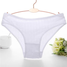 Load image into Gallery viewer, Sexy Women Panties Female Underwear Cotton Briefs Solid 8 Colors Lingerie Underpants for Girls 3D Heart Striped Cotton Pantys