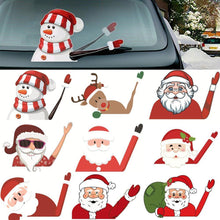 Load image into Gallery viewer, High Quality Christmas Decoration Santa Claus 3D PVC Waving Car Stickers Styling Window Wiper Decals Rear Windshield Decoration