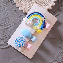 Load image into Gallery viewer, 3pc/set Cute Girl Cloud Lollipop Rainbow Hairpins Cartoon Bobby Pin Hair Clips for Girls Children Headband Kids Accessories