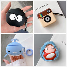 Load image into Gallery viewer, 3D Earphone Case For Airpods Pro Case Silicone Stitch Cat Cartoon Headphone/Earpods Cover For Apple Air pods Pro 3 Case Keychain