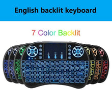 Load image into Gallery viewer, 2.4G I8 Mini Keyboard Wireless Keyboard Backlit Air Mouse English Russian Spanish French Remote Control for Android TV BOX