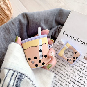 Earphone Case for Airpods Pro Case Cute Silicone Cartoon Headphone/Earpods Case for Apple Air pods 3 Pro Cover Elf ball Keychain