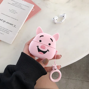 3D Earphone Case For Airpods Pro Case Silicone Stitch Cat Cartoon Headphone/Earpods Cover For Apple Air pods Pro 3 Case Keychain