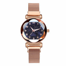 Load image into Gallery viewer, Women Magnet Buckle Starry Sky Luminous Watch Luxury Ladies Stainless Steel Quartz Watch Relogio Feminino