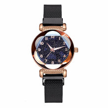 Load image into Gallery viewer, Women Magnet Buckle Starry Sky Luminous Watch Luxury Ladies Stainless Steel Quartz Watch Relogio Feminino