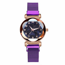 Load image into Gallery viewer, Women Magnet Buckle Starry Sky Luminous Watch Luxury Ladies Stainless Steel Quartz Watch Relogio Feminino