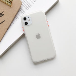 Mint Hybrid Simple Matte Bumper Phone Case for Iphone 11 Pro Max Xr Xs Max 6s 8 7 Plus Shockproof Soft Tpu Silicone Clear Cover